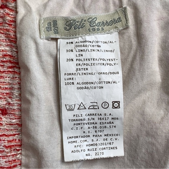 Pili Carrera Baby's Beige White Linen Dress Size 12 Months - Picture 13 of 14